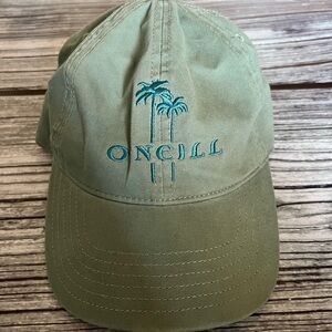 O'Neill Olive Green Cap with Palm Embroidery